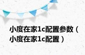 小度在家1c配置参数（小度在家1c配置）