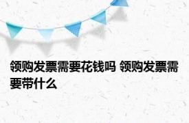 领购发票需要花钱吗 领购发票需要带什么