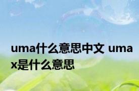 uma什么意思中文 umax是什么意思