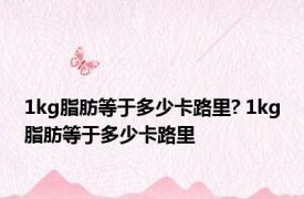 1kg脂肪等于多少卡路里? 1kg脂肪等于多少卡路里