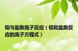 铝与盐酸离子反应（铝和盐酸反应的离子方程式）