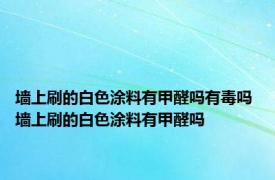 墙上刷的白色涂料有甲醛吗有毒吗 墙上刷的白色涂料有甲醛吗