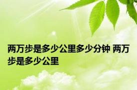 两万步是多少公里多少分钟 两万步是多少公里