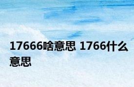 17666啥意思 1766什么意思