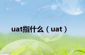 uat指什么（uat）