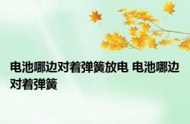 电池哪边对着弹簧放电 电池哪边对着弹簧