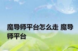 魔导师平台怎么走 魔导师平台 