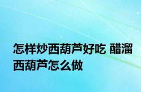 怎样炒西葫芦好吃 醋溜西葫芦怎么做