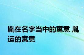 胤在名字当中的寓意 胤运的寓意