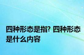 四种形态是指? 四种形态是什么内容