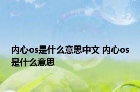 内心os是什么意思中文 内心os是什么意思