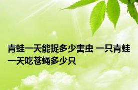 青蛙一天能捉多少害虫 一只青蛙一天吃苍蝇多少只