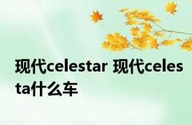 现代celestar 现代celesta什么车