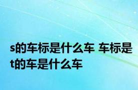 s的车标是什么车 车标是t的车是什么车