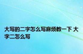 大写的二字怎么写麻烦教一下 大字二怎么写