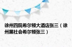 徐州四院希尔顿大酒店张三（徐州黑社会希尔顿张三）