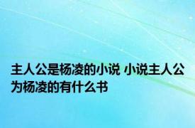 主人公是杨凌的小说 小说主人公为杨凌的有什么书