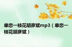 单恋一枝花胡彦斌mp3（单恋一枝花胡彦斌）