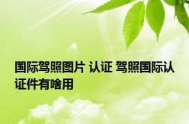 国际驾照图片 认证 驾照国际认证件有啥用