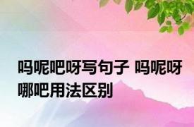 吗呢吧呀写句子 吗呢呀哪吧用法区别