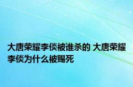 大唐荣耀李倓被谁杀的 大唐荣耀李倓为什么被赐死