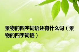 景物的四字词语还有什么词（景物的四字词语）