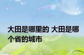 大田是哪里的 大田是哪个省的城市