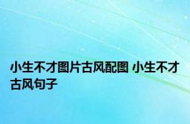 小生不才图片古风配图 小生不才古风句子