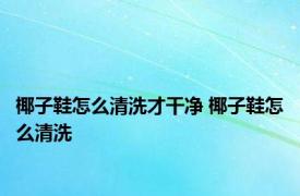 椰子鞋怎么清洗才干净 椰子鞋怎么清洗