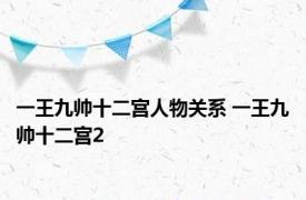 一王九帅十二宫人物关系 一王九帅十二宫2 