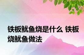 铁板鱿鱼烧是什么 铁板烧鱿鱼做法