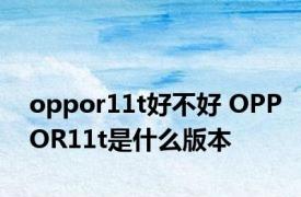 oppor11t好不好 OPPOR11t是什么版本