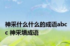 神采什么什么的成语abcc 神采填成语