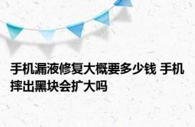 手机漏液修复大概要多少钱 手机摔出黑块会扩大吗