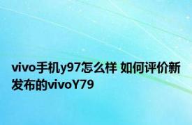 vivo手机y97怎么样 如何评价新发布的vivoY79