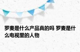 罗麦是什么产品真的吗 罗麦是什么电视里的人物