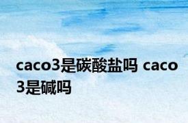 caco3是碳酸盐吗 caco3是碱吗