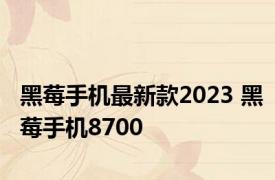 黑莓手机最新款2023 黑莓手机8700 