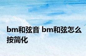 bm和弦音 bm和弦怎么按简化