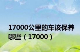 17000公里的车该保养哪些（17000）