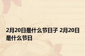 2月20日是什么节日子 2月20日是什么节日