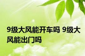 9级大风能开车吗 9级大风能出门吗