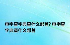 申字查字典查什么部首? 申字查字典查什么部首