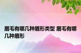 眉毛有哪几种眉形类型 眉毛有哪几种眉形