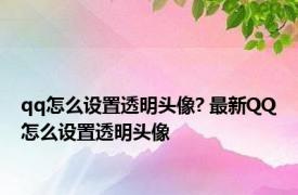 qq怎么设置透明头像? 最新QQ怎么设置透明头像