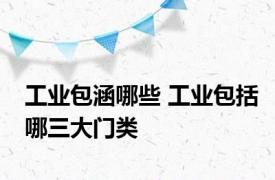 工业包涵哪些 工业包括哪三大门类