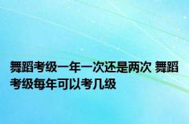 舞蹈考级一年一次还是两次 舞蹈考级每年可以考几级