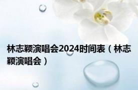 林志颖演唱会2024时间表（林志颖演唱会）