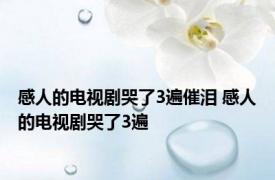 感人的电视剧哭了3遍催泪 感人的电视剧哭了3遍 