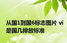 从国1到国6标志图片 vi是国几排放标准